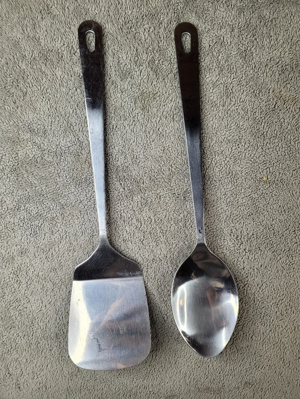 Wolfgang Puck Cafe Collection Stainless Steel Utensils Serving Spoon & Flipper